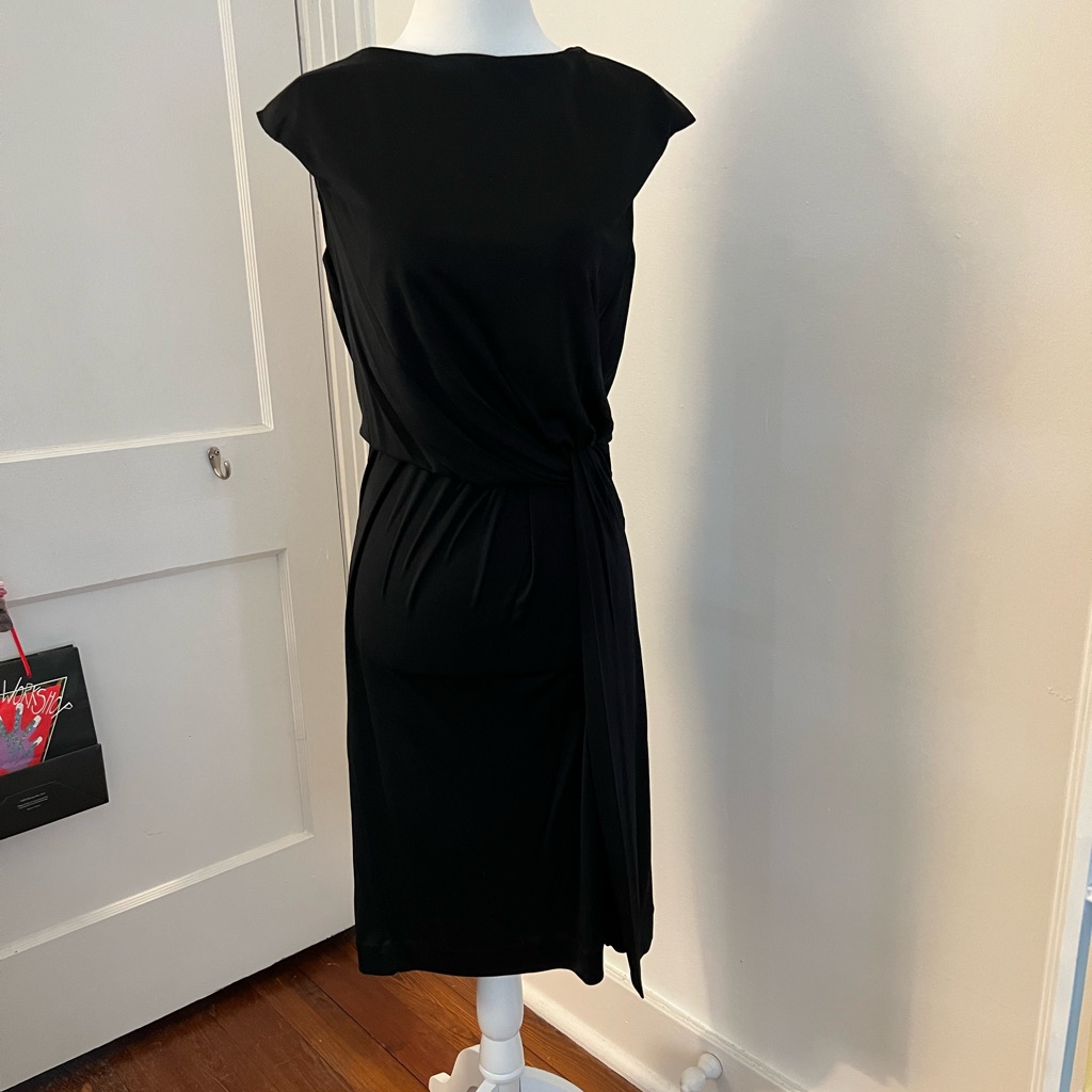 Tory Burch Slinky Silk Black Dress - Size Small